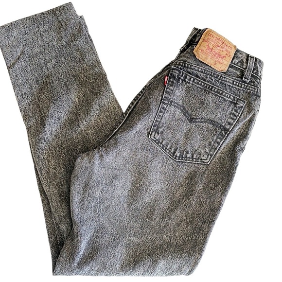 Vintage Levi’s 501 black acid wash Y2K button fly high waisted jeans size 13 J - Picture 2 of 15